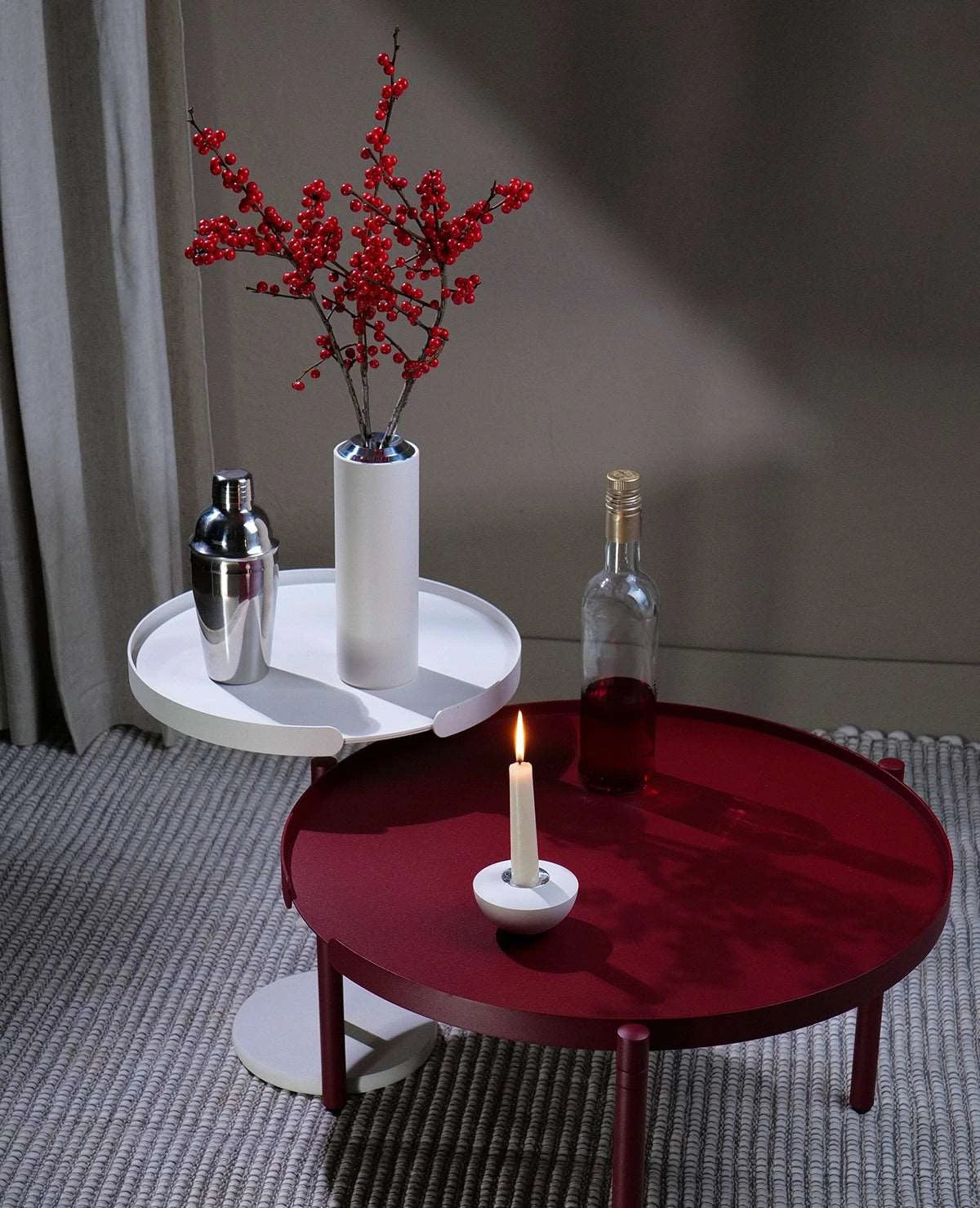 Couchtisch Orbis Wetterfest Metall Siqual-Design Rot