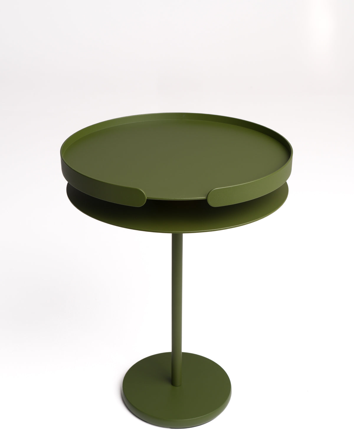 OLLIE – Măsuță din aluminiu șlefuit, rezistentă la intemperii, cu tăviță detașabilă