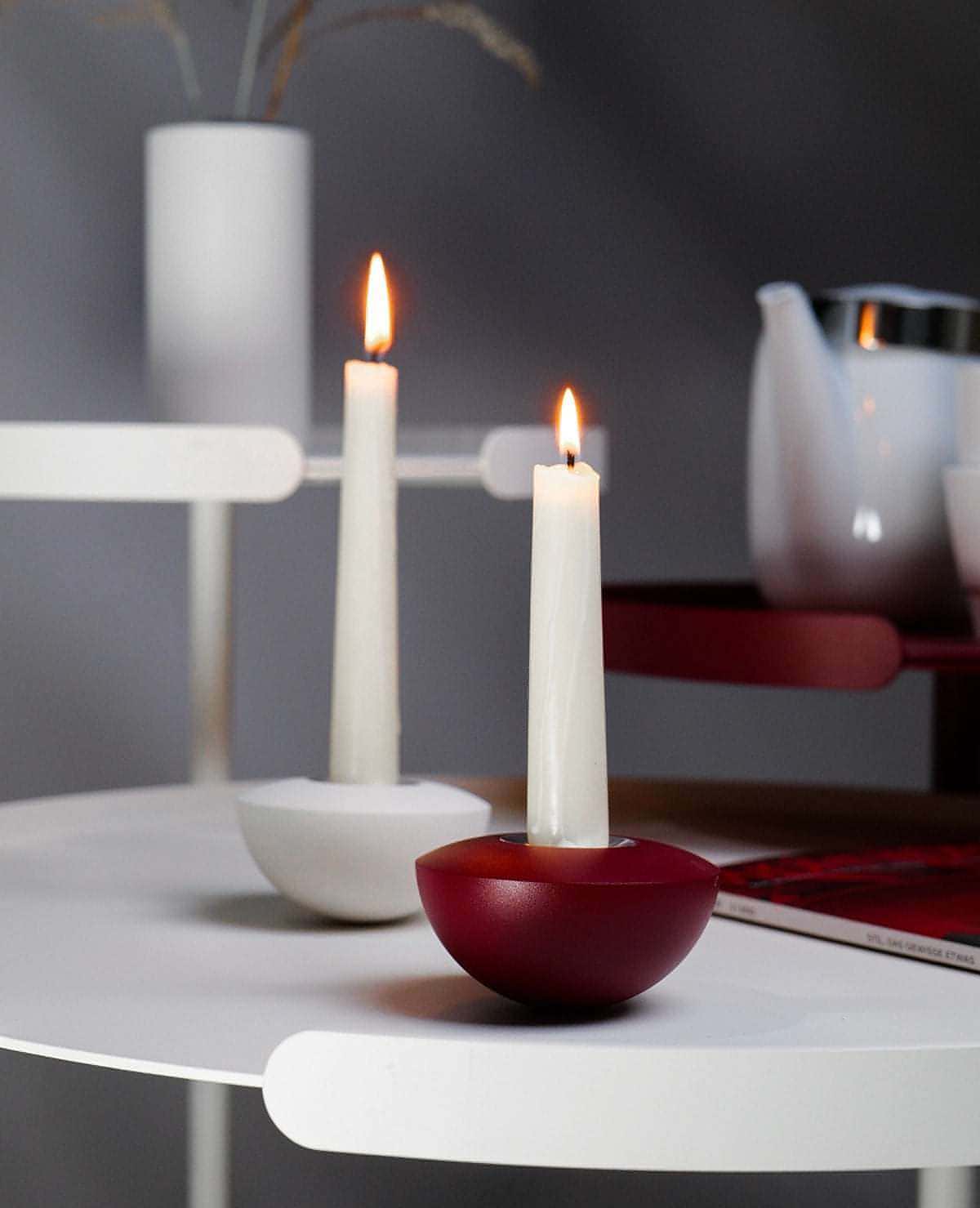 Kerzenständer Rocky Siqual-Design Rot detail
