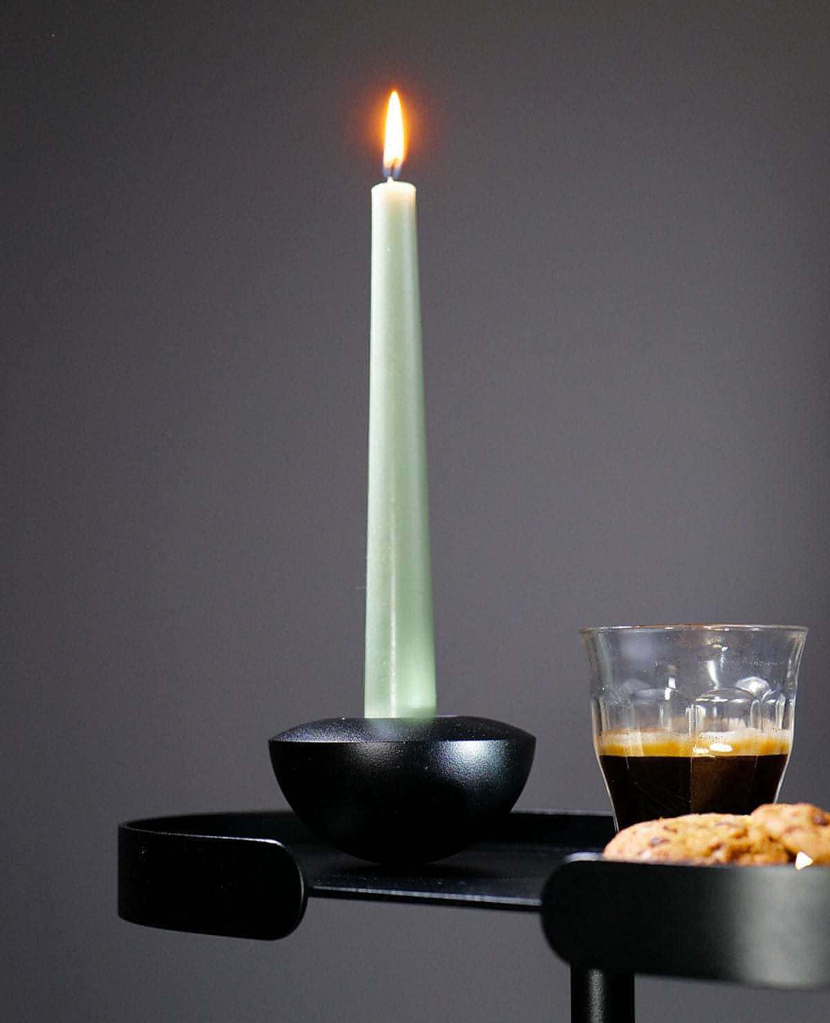 Kerzenständer Rocky Siqual-Design Schwarz detail