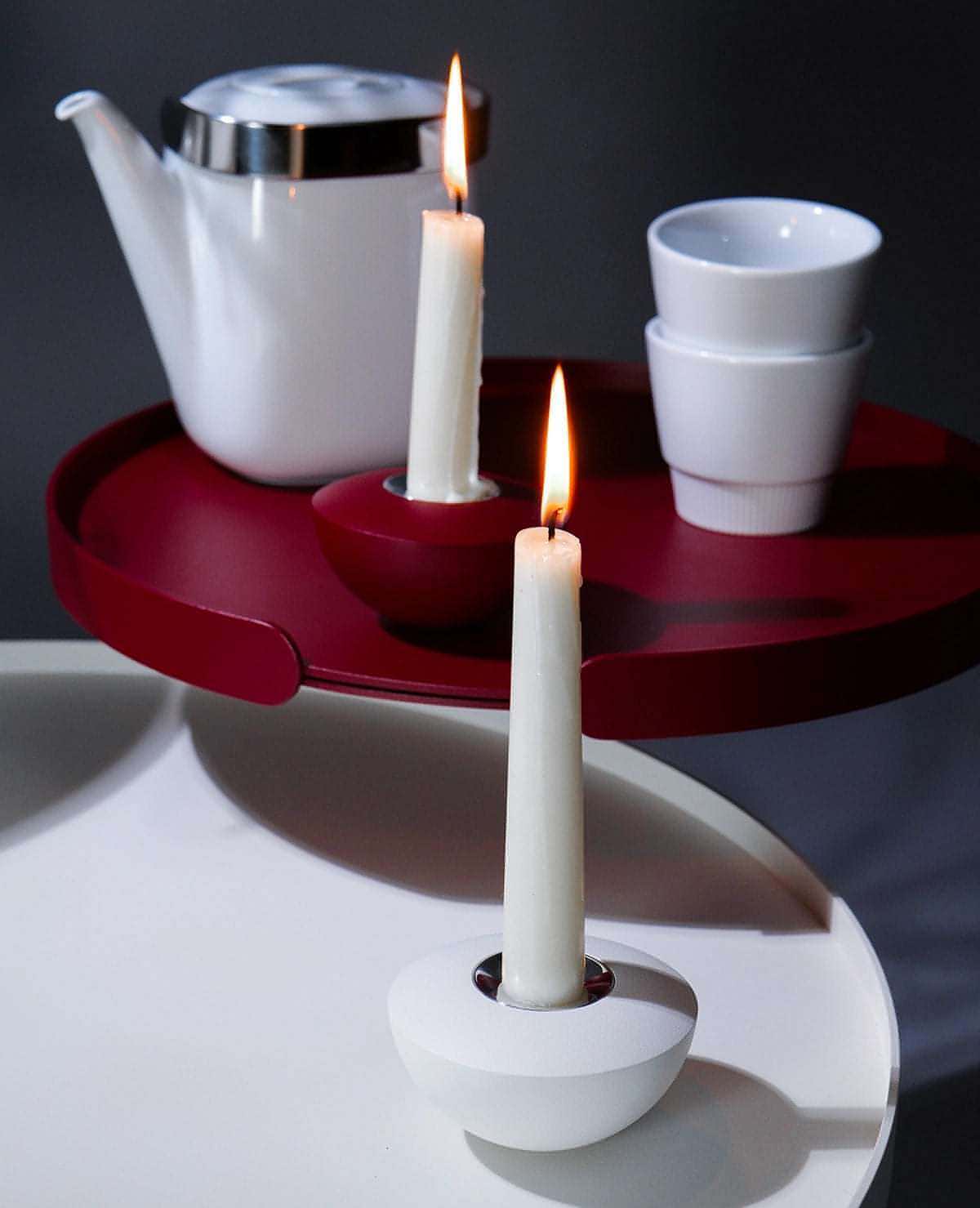 Kerzenständer Rocky Siqual-Design Weiß detail