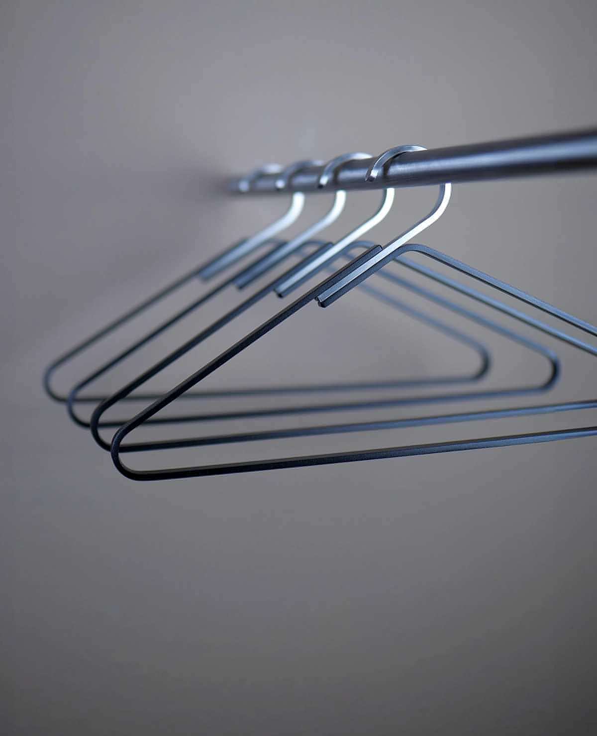 Kleiderbügel Silver-Unique Siqual-Design Schwarz set