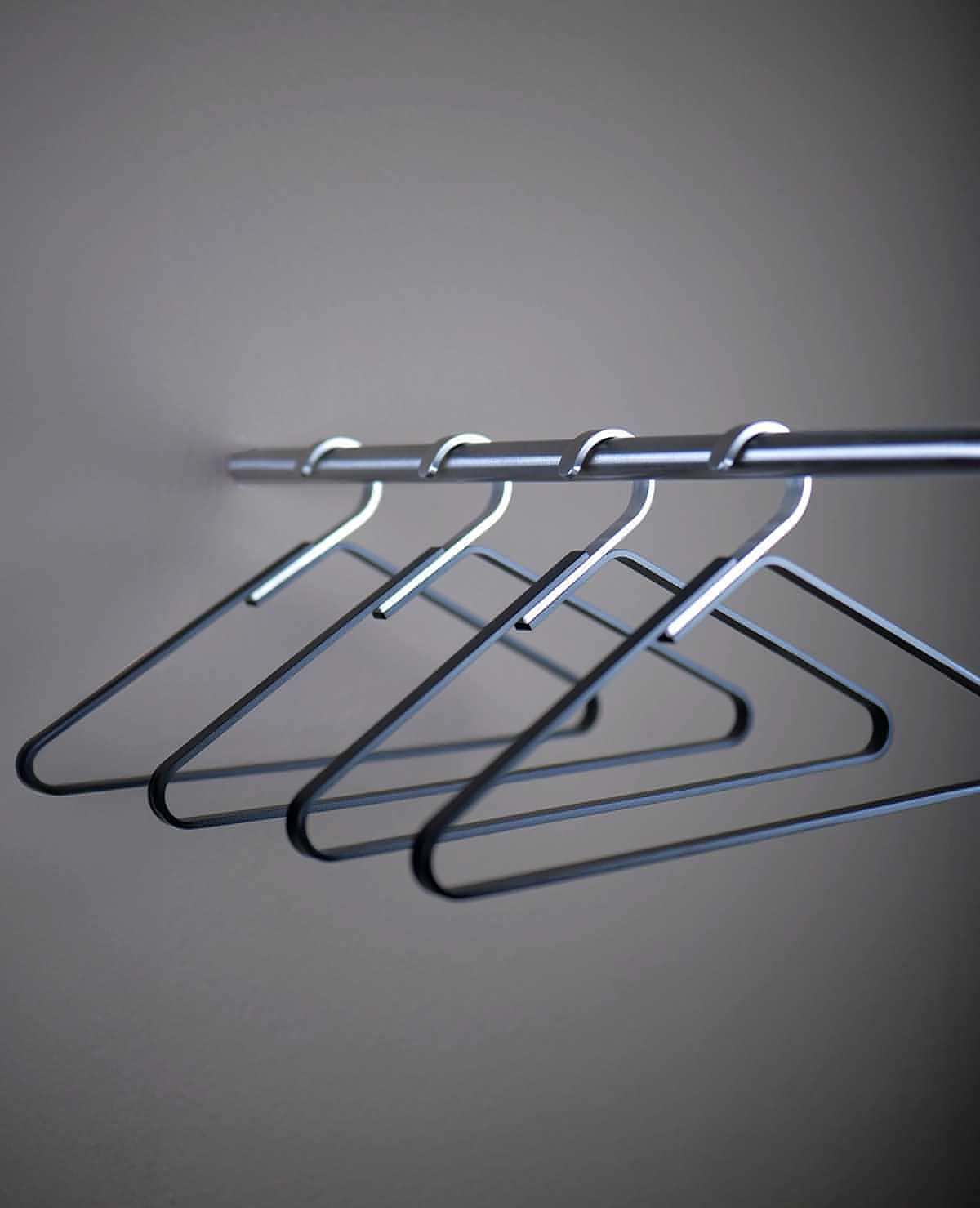 Kleiderbügel Silver-Unique Siqual-Design Schwarz set