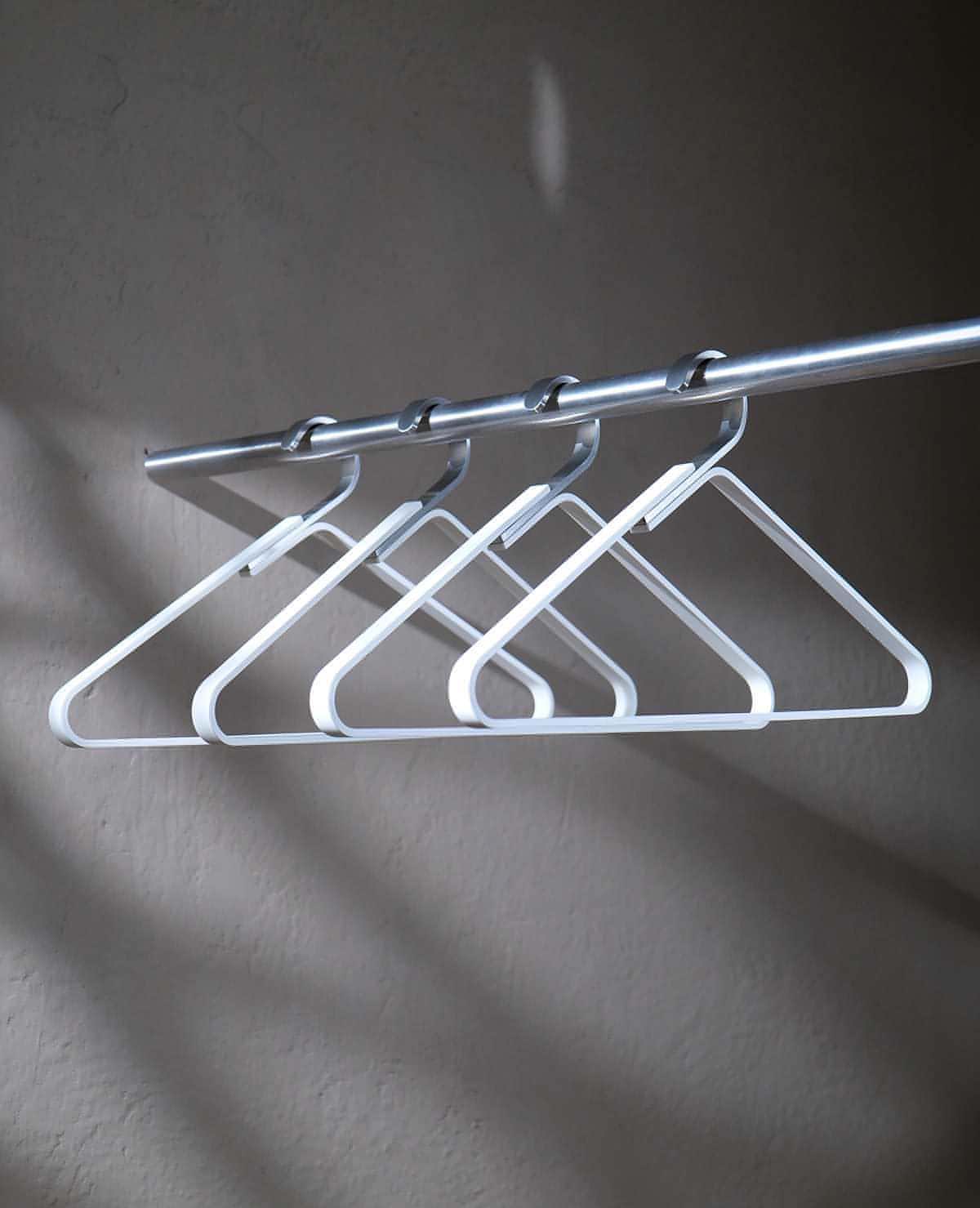 Kleiderbügel Silver-Unique Siqual-Design Weiß set