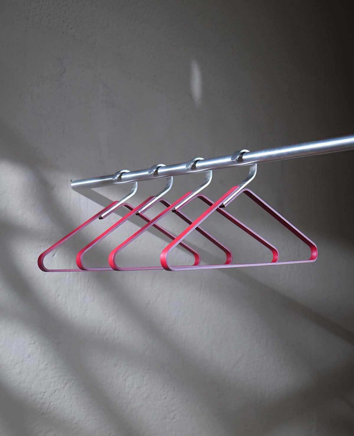 Kleiderbügel Silver-Unique Siqual-Design Rot set