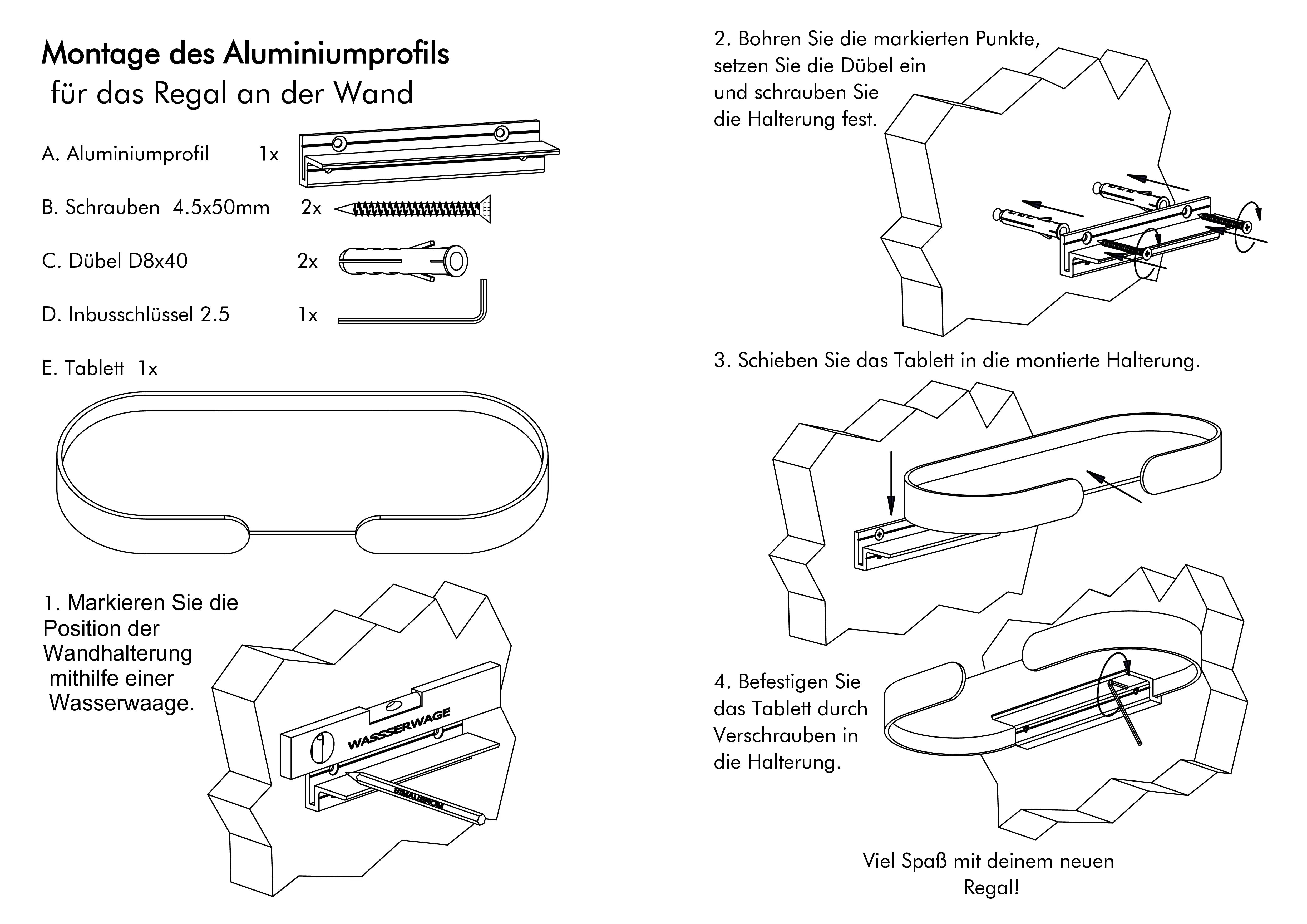 MORTIMER Shelf – Kompaktes Wandregal aus Aluminium mit schwebender Optik