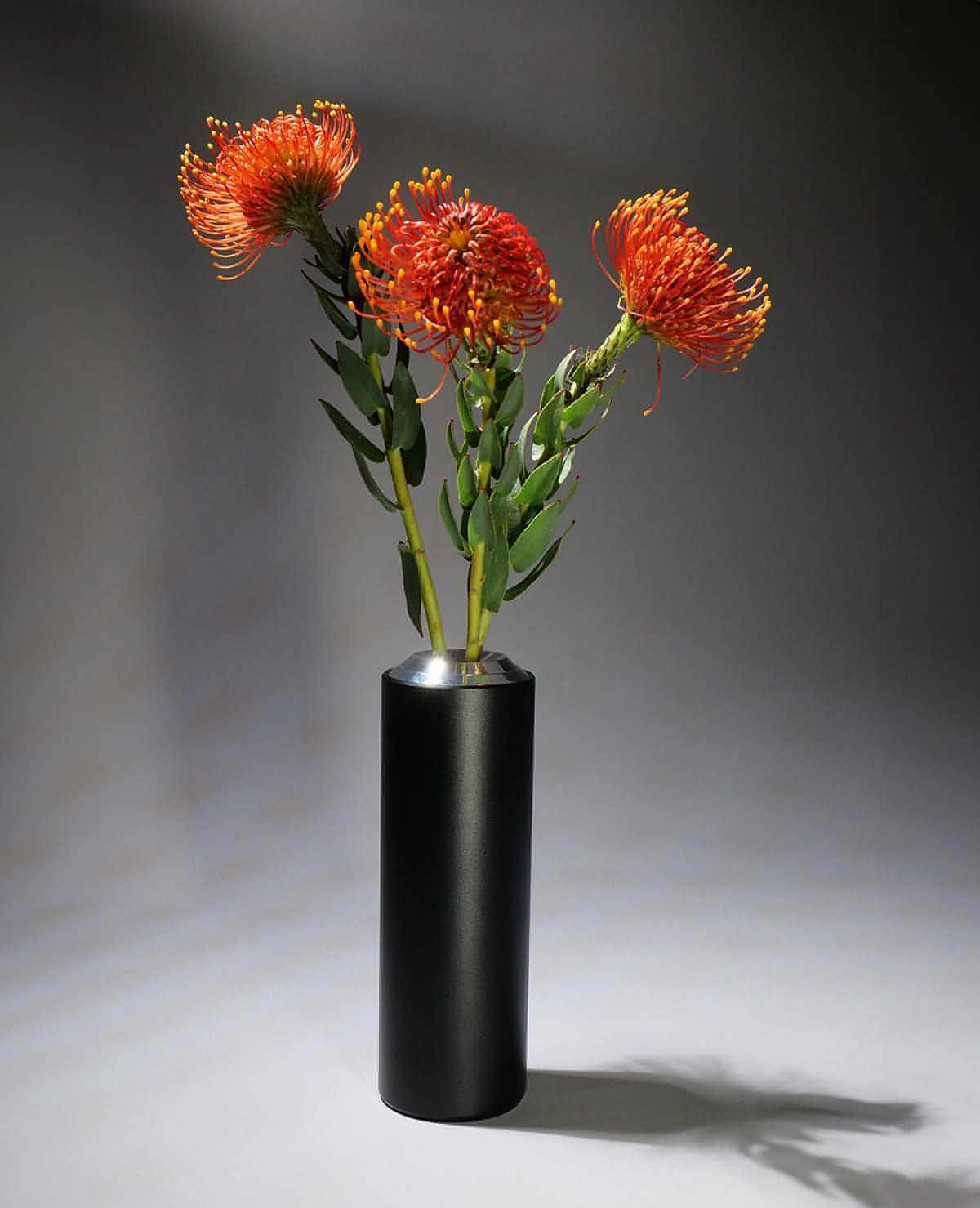 Vase Floare Siqual-Design Schwarz Höhe 23