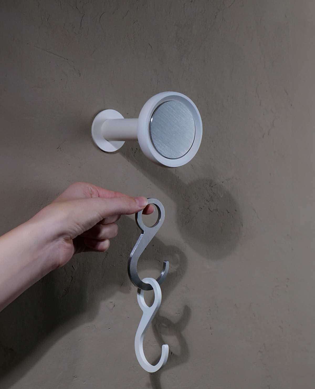 Wandhaken Silvereye Siqual-Design Weiß mit zwei haken