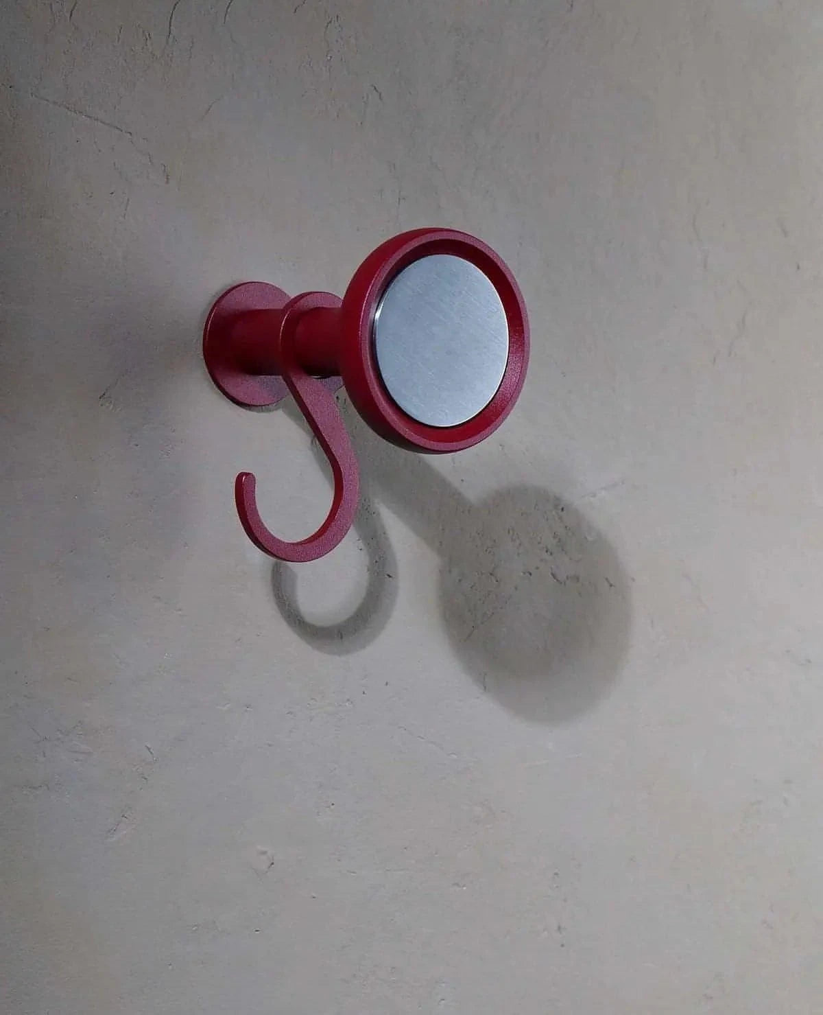 Wandhaken Silvereye Siqual-Design Rot mit rot haken