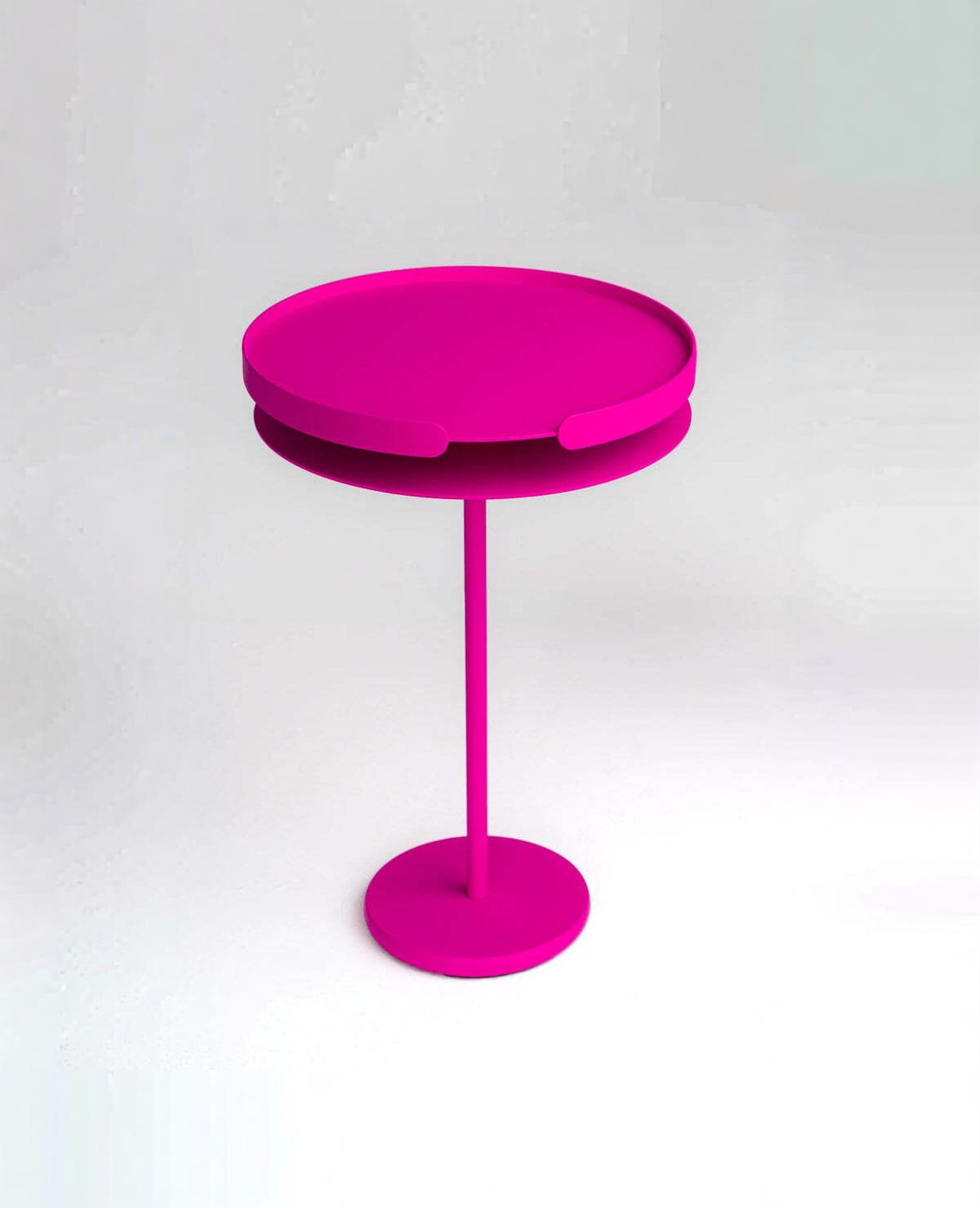 OLLIE – Weatherproof Outdoor Metal Side Table with Removable Tray