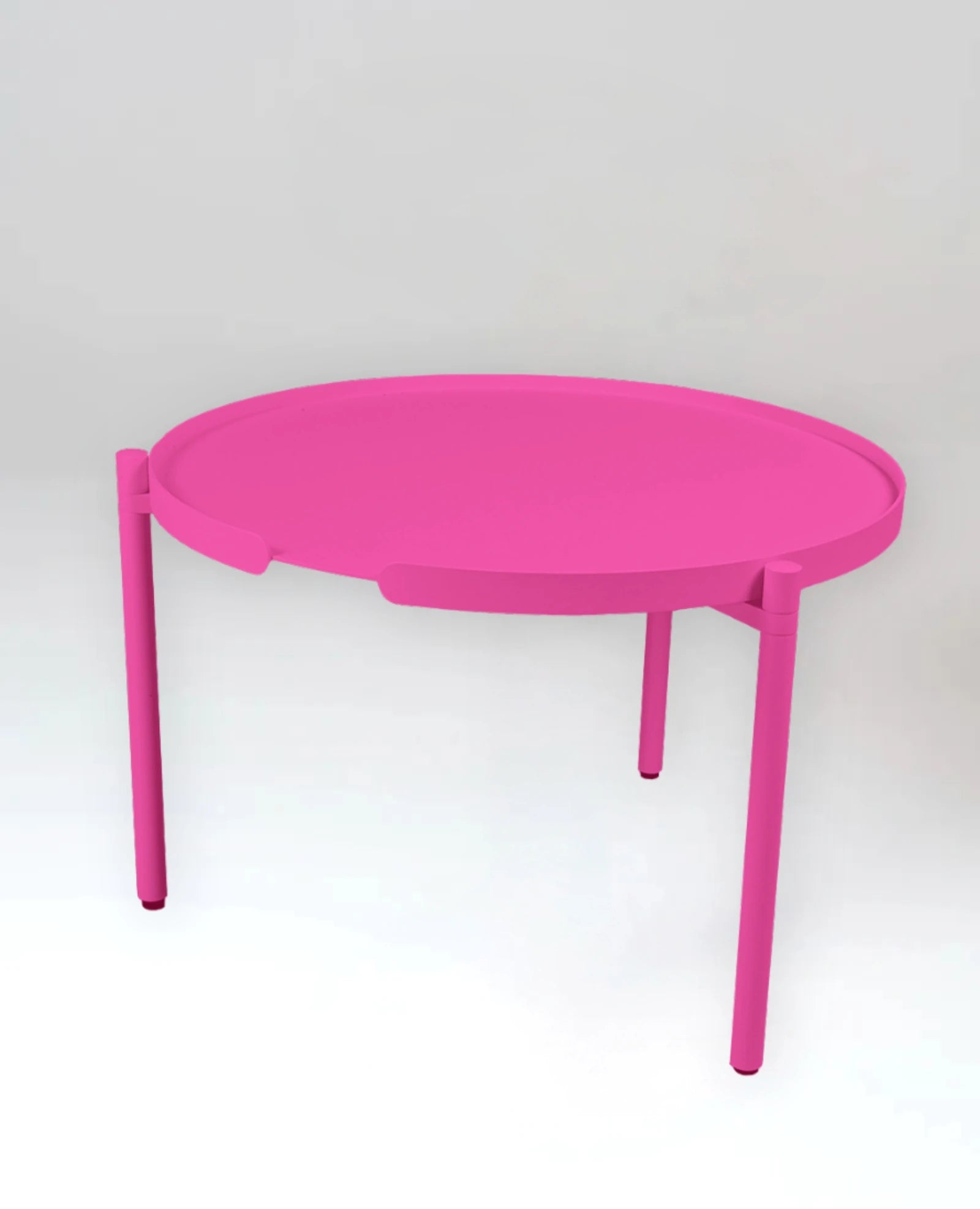 Weatherproof Round Metal Coffee Table with Adjustable Feet – ORBIS