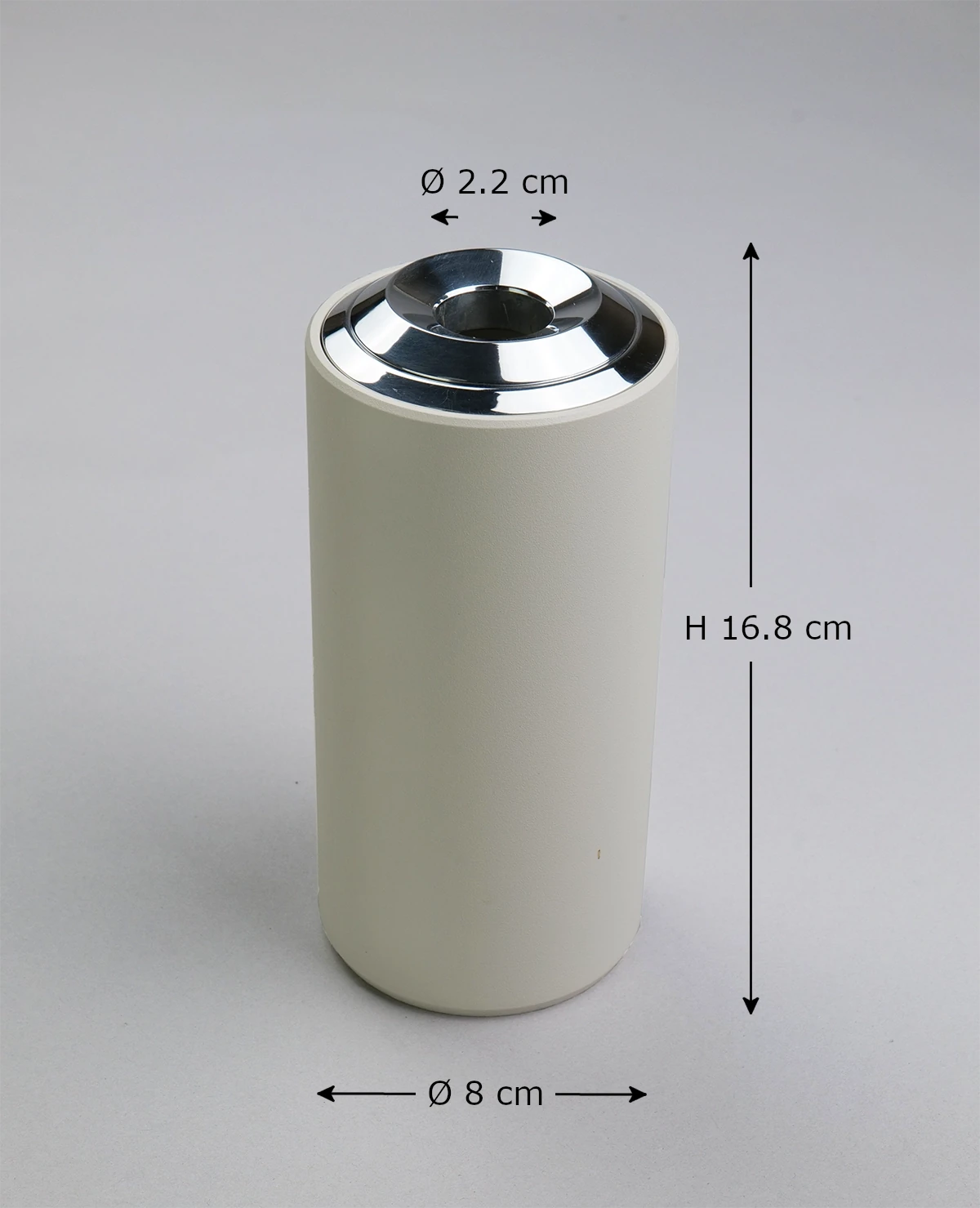 Foto mit Maßangaben der Vase Floare – Höhe und Durchmesser auf einen Blick