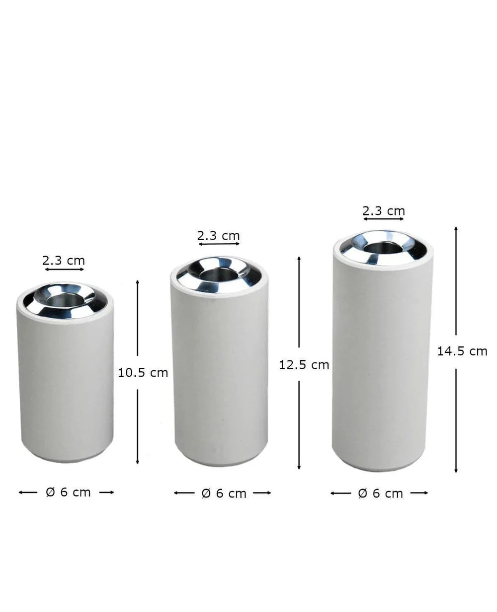 Twist Kerzenhalter mit Massangaben - 3er-Set von Siqual Design