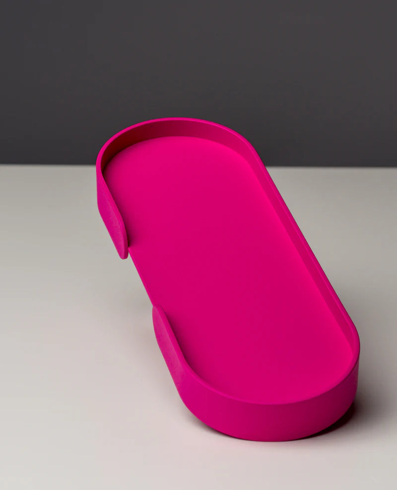 Kleines Metalltablett Mortimer in Pink von Siqual Design