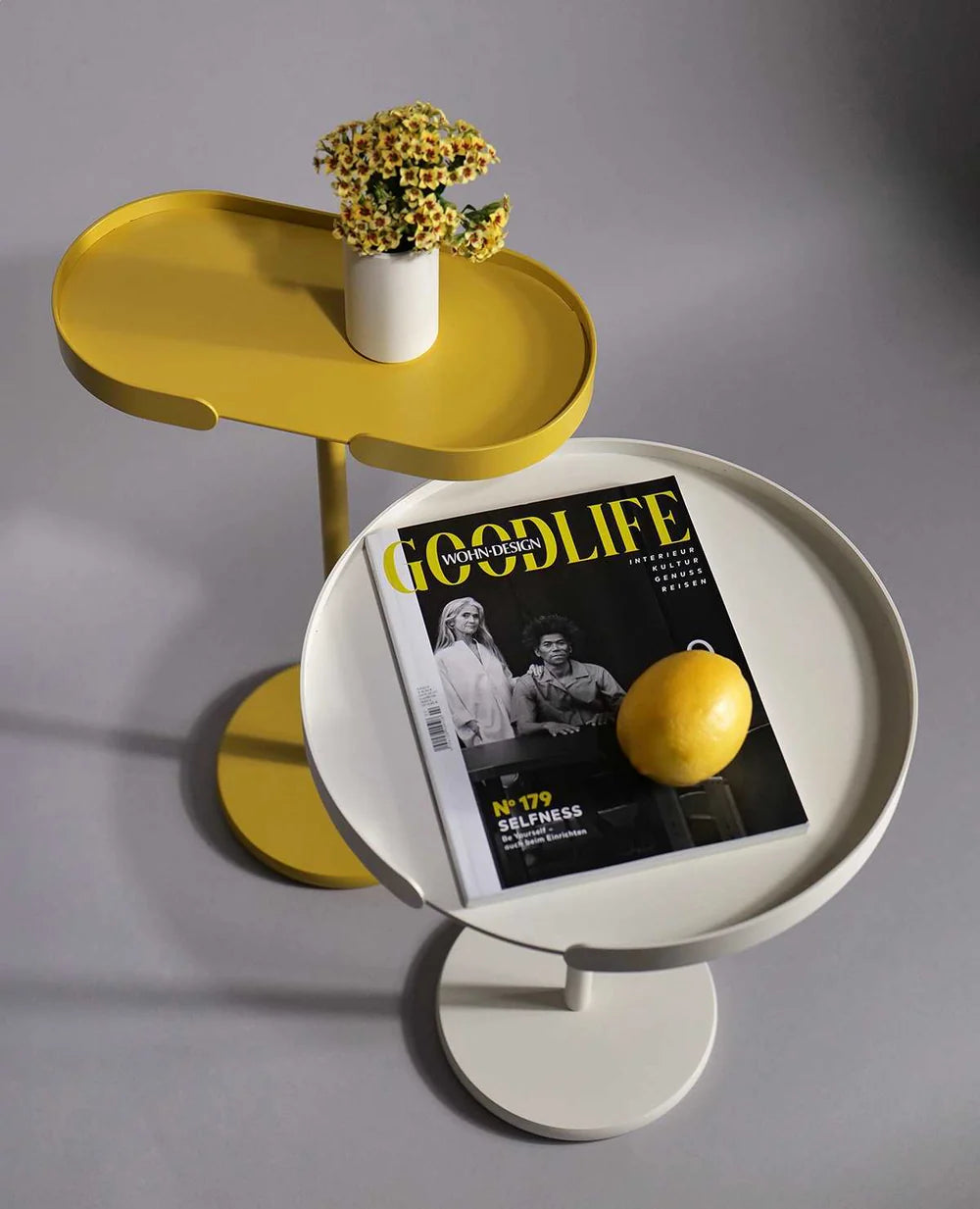 Kombination aus den Beistelltischen Ollie und Stan - aus robustem Metall