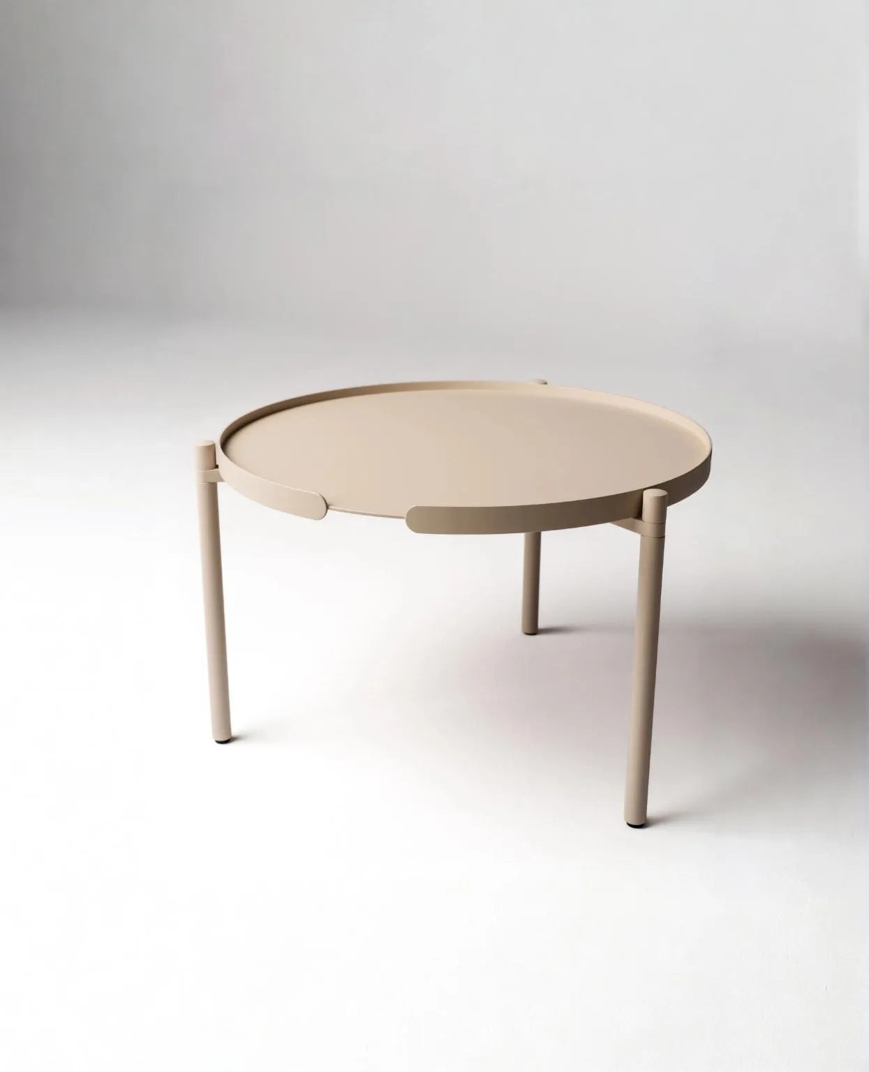 ORBIS –Wetterfester runder Metall-Couchtisch/Beistelltisch mit verstellbaren Beinen