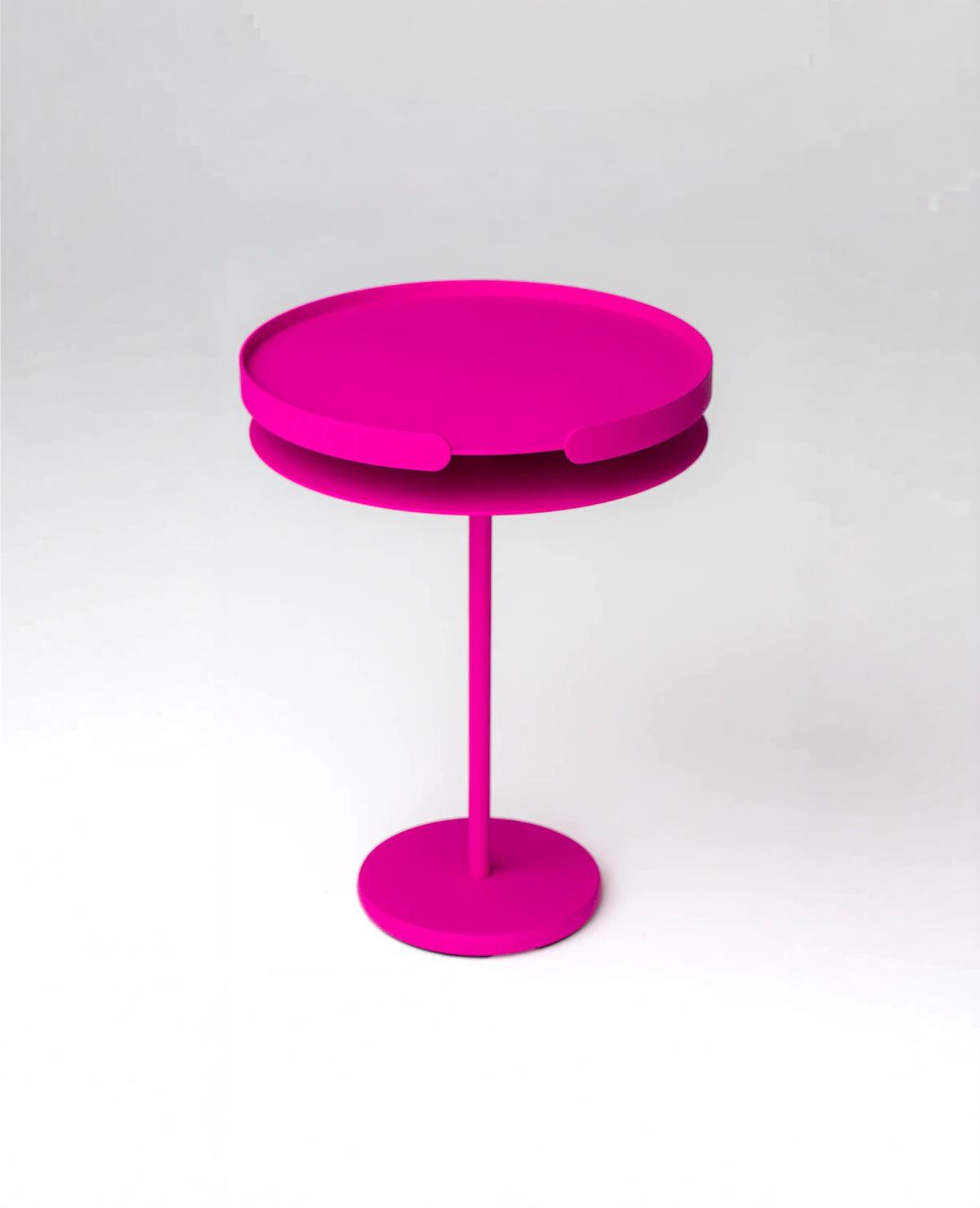 OLLIE – Weatherproof Outdoor Metal Side Table with Removable Tray