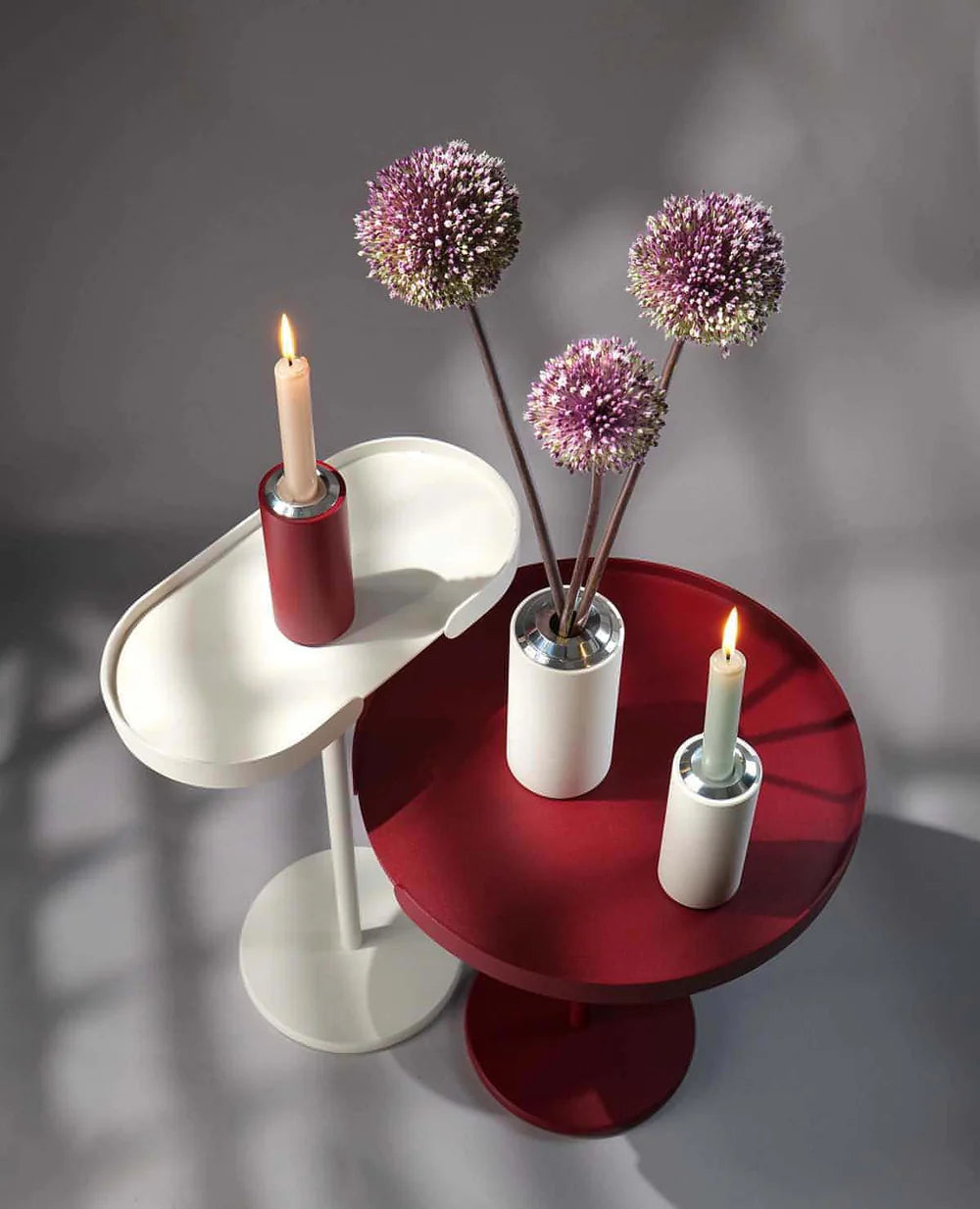 Floare Vase und Beistelltische Ollie und Stan im Ensemble – moderne Wohnakzente in Metall