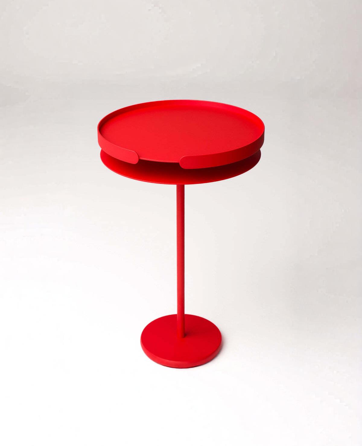 OLLIE – Weatherproof Outdoor Metal Side Table with Removable Tray