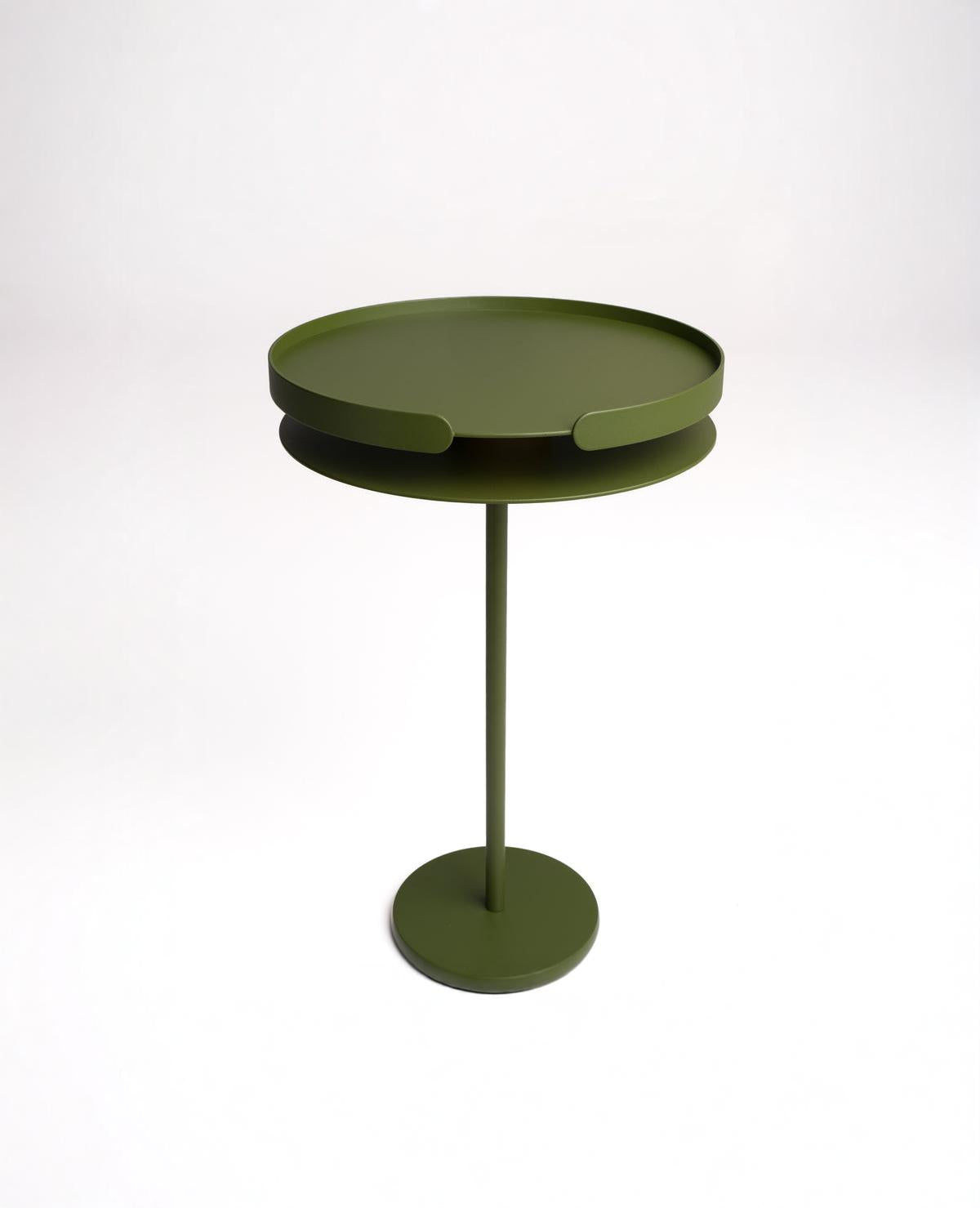 OLLIE – Weatherproof Outdoor Metal Side Table with Removable Tray