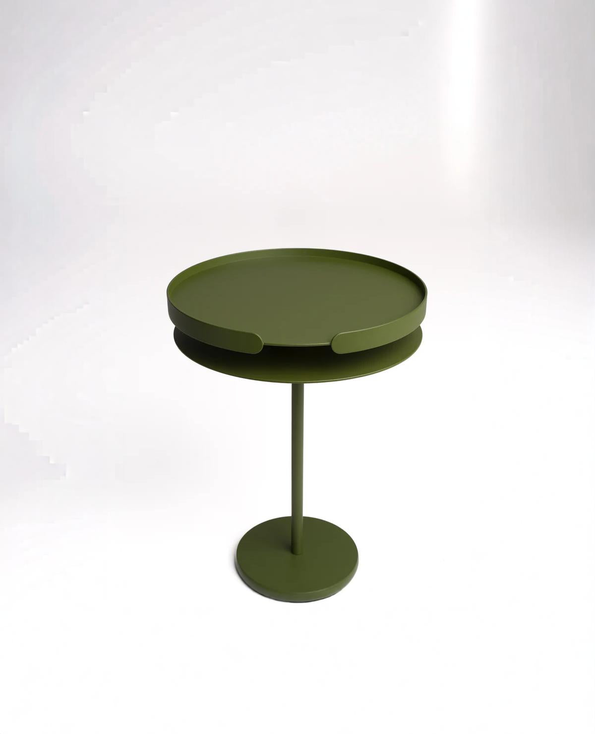 OLLIE – Weatherproof Outdoor Metal Side Table with Removable Tray